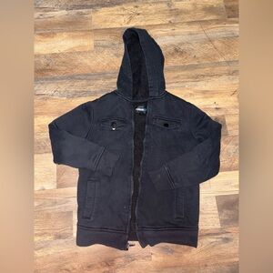 Tony Hawk Kids Black Sherpa Lined Hoodie Jacket | Size Small